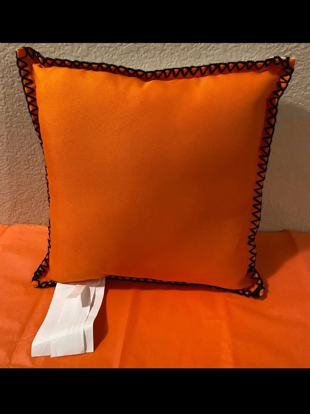 Happy Halloween Decorative Pillow with Spider Accent